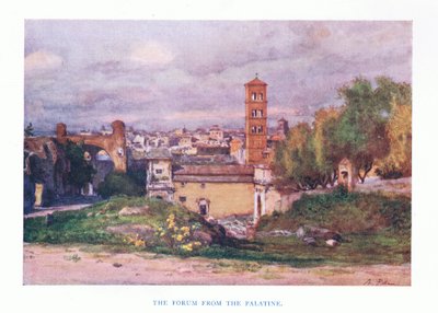 Il Foro, dal Palatino, da Roma pubblicato da A & C Black Ltd, 1925 da Alberto Pisa